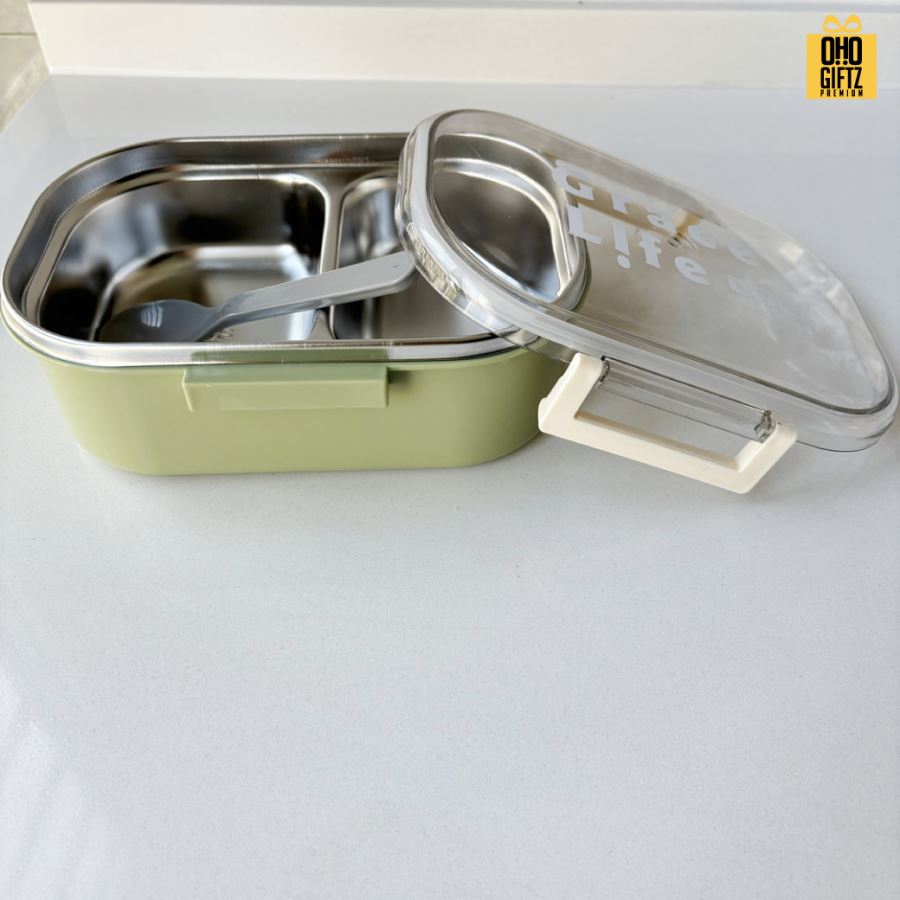 กล่องข้าวสแตนเลส สกรีนโลโก้ ทำเป็นของพรีเมี่ยมได้