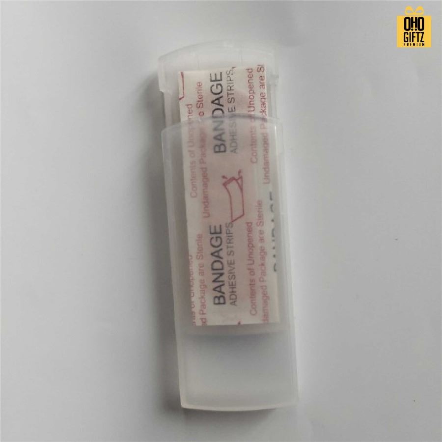 กล่องใส่พลาสเตอร์แบบพกพา สกรีนโลโก้ ทำเป็นของพรีเมี่ยมได้ 