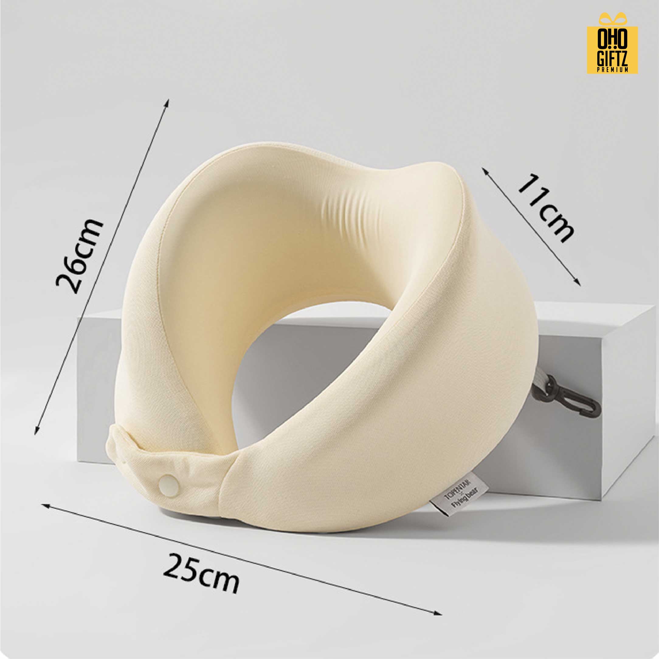 หมอนรองคอ Memory Foam พร้อมกล่อง สกรีนชื่อ สกรีนโลโก้ ทำเป็นของพรีเมี่ยมได้ 
