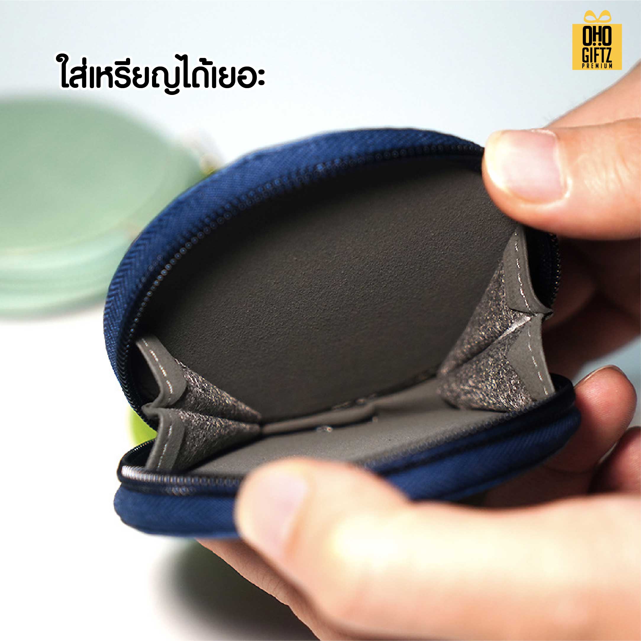 กระเป๋าใส่เหรียญ หนัง PU สกรีนโลโก้ ทำเป็นของพรีเมี่ยมได้