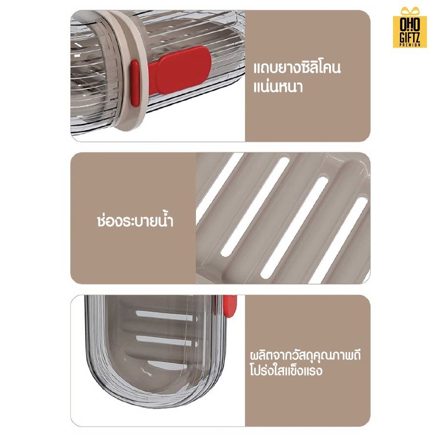 กล่องใส่สบู่แบบพกพา สกรีนโลโก้ ทำเป็นของพรีเมี่ยมได้