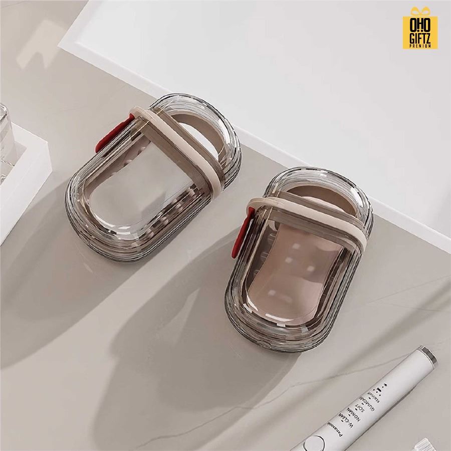 กล่องใส่สบู่แบบพกพา สกรีนโลโก้ ทำเป็นของพรีเมี่ยมได้