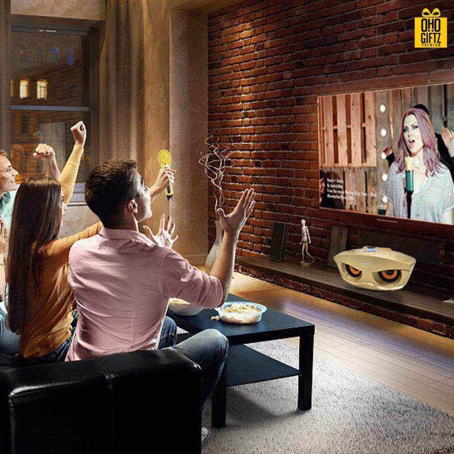 ลำโพงบลูทูธไมโครโฟนไร้สาย สกรีนโลโก้ สกรีนชื่อร้าน ทำเป็นของพรีเมี่ยมได้