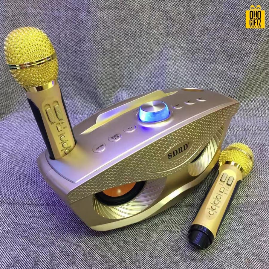 ลำโพงบลูทูธไมโครโฟนไร้สาย สกรีนโลโก้ สกรีนชื่อร้าน ทำเป็นของพรีเมี่ยมได้