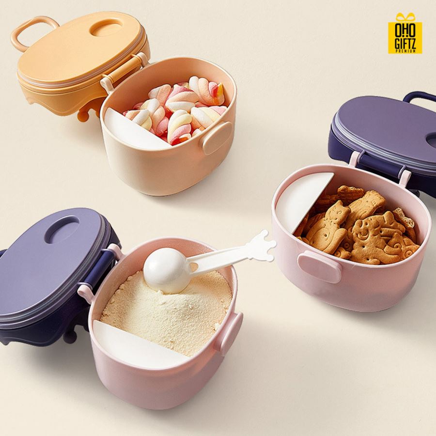 กล่องใส่นมผง สกรีนชื่อ สกรีนโลโก้ทำเป็นของพรีเมี่ยมได้