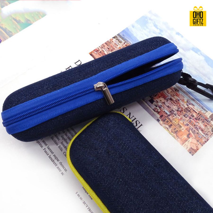 กล่องเก็บแว่น สกรีนชื่อ สกรีนโลโก้ ทำเป็นของพรีเมี่ยมได้ 