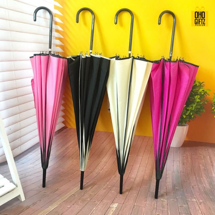 ร่มวินเทจเจดีย์ สกรีนโลโก้ ทำเป็นสินค้าพรีเมี่ยม ของชำร่วย