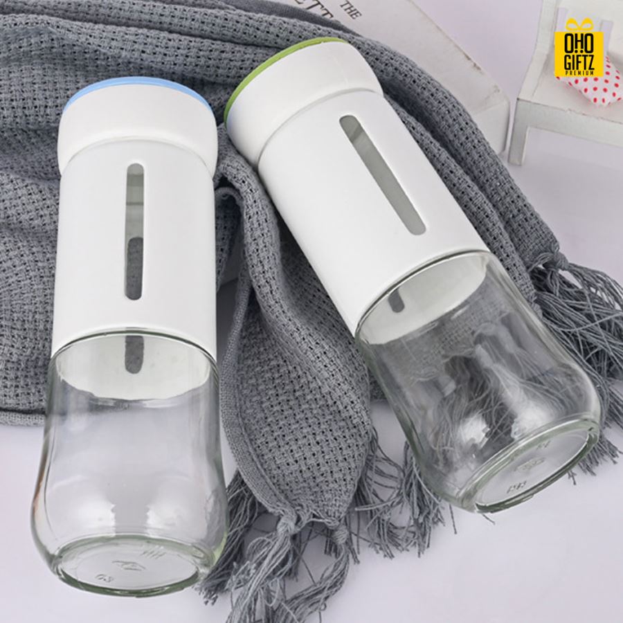 กระบอกแก้วน้ำ สกรีนชื่อ เลเซอร์โลโก้ฟรี  ทำเป็นของพรีเมี่ยมได้