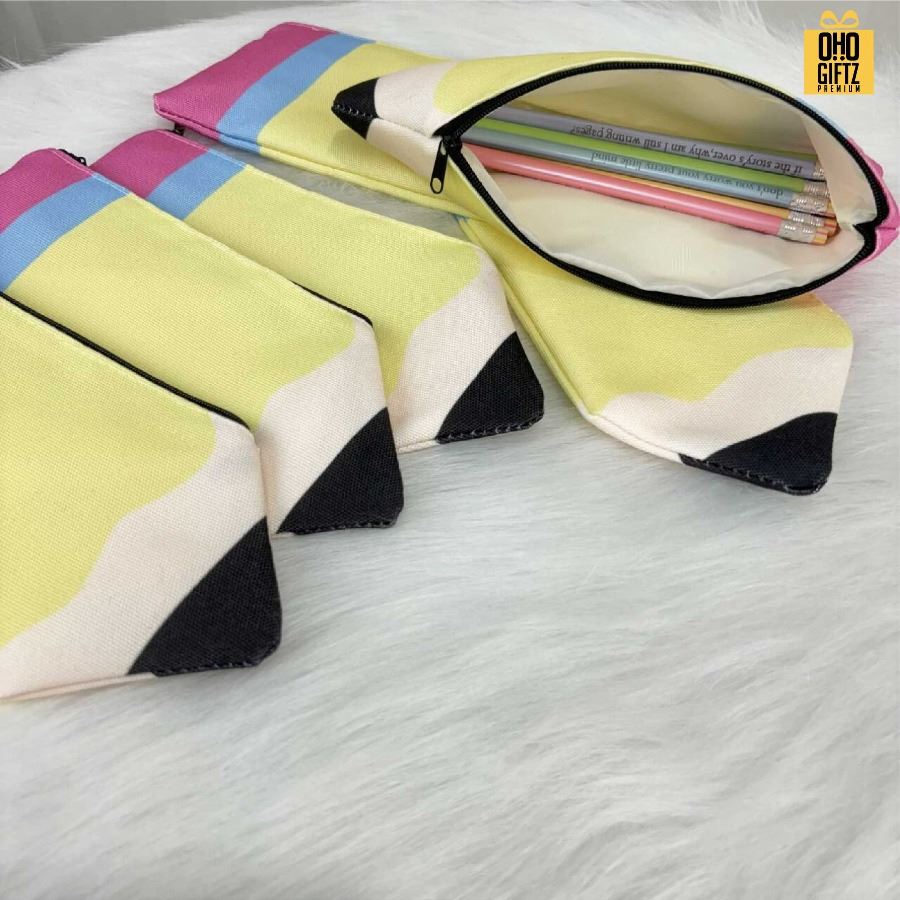 กระเป๋าใส่ดินสอผ้า ทรงดินสอ สกรีนโลโก้ ทำเป็นของพรีเมี่ยม