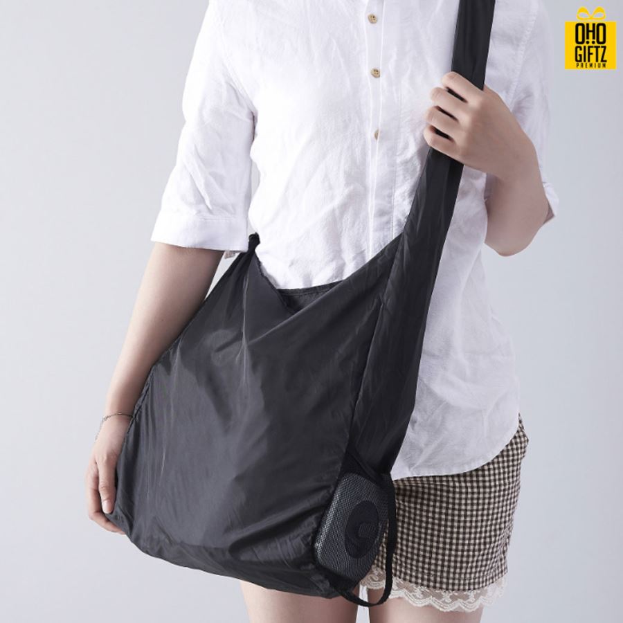 กระเป๋าไนล่อนพับได้พร้อมกล่อง สกรีนโลโก้ ทำเป็นของพรีเมี่ยม ของที่ระลึก