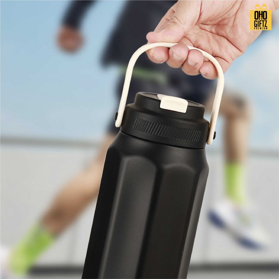 กระบอกน้ำสแตนเลสขนาดใหญ่ สกรีนโลโก้ ทำเป็นของพรีเมี่ยมได้