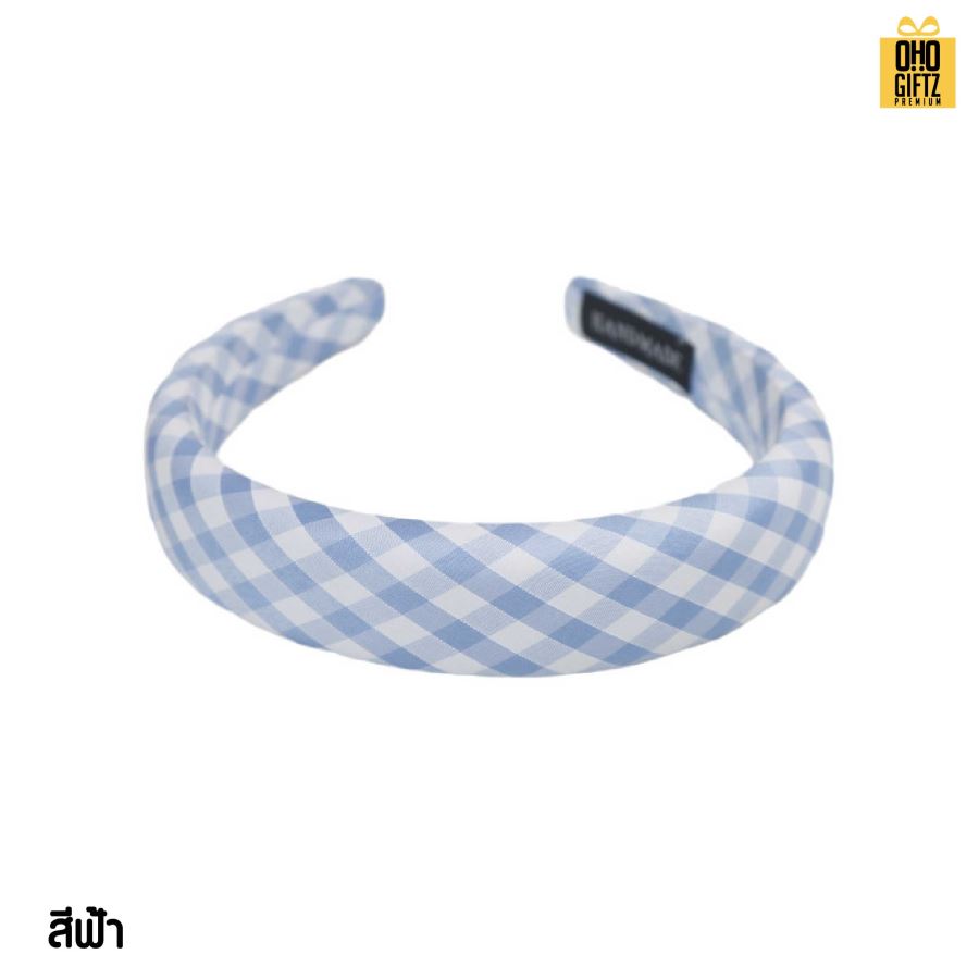 ที่คาดผมลายสก็อต สกรีนชื่อ สกรีนโลโก้ ทำเป็นของพรีเมี่ยมได้