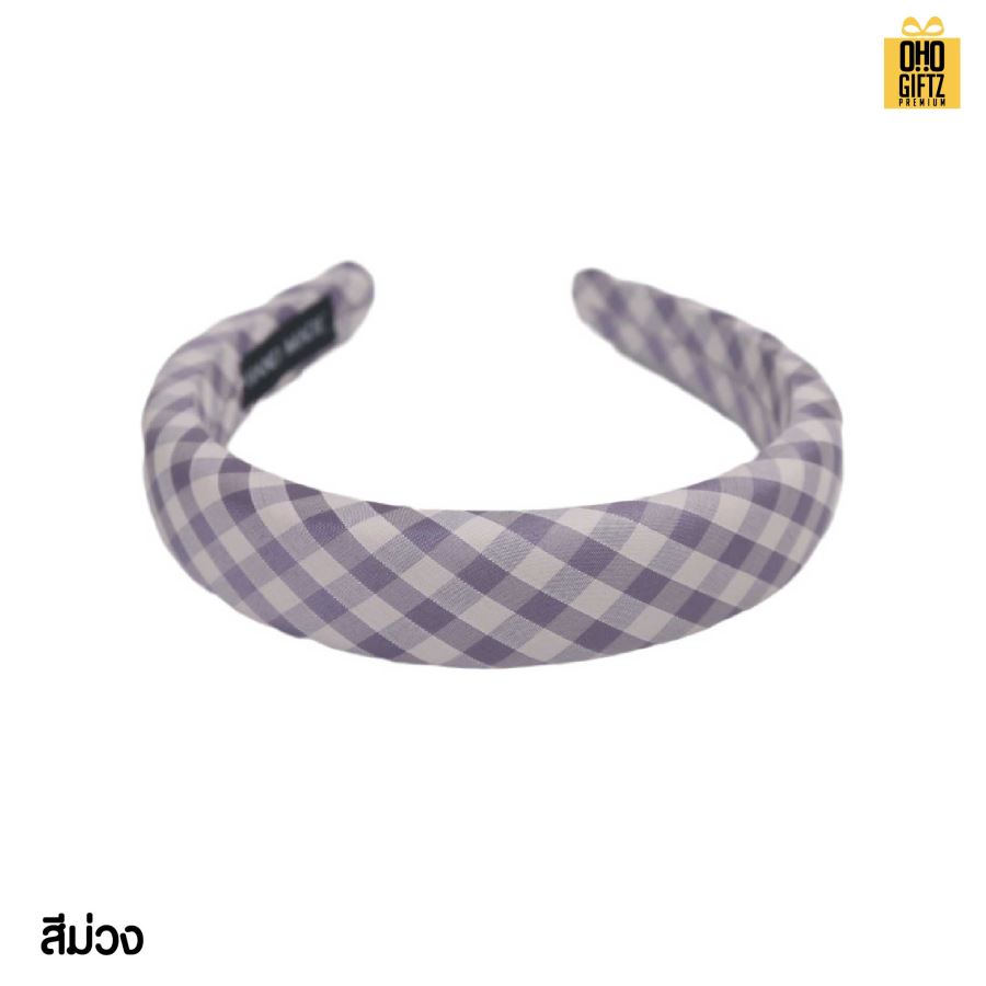 ที่คาดผมลายสก็อต สกรีนชื่อ สกรีนโลโก้ ทำเป็นของพรีเมี่ยมได้