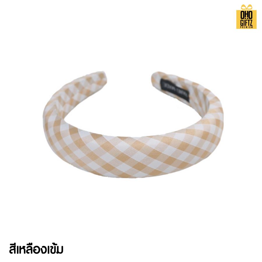 ที่คาดผมลายสก็อต สกรีนชื่อ สกรีนโลโก้ ทำเป็นของพรีเมี่ยมได้