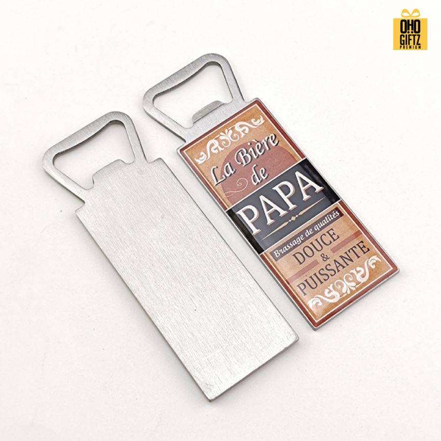 ที่เปิดขวดเคลือบเรซิ่น พิมพ์ไม่จำกัดสี สกรีนโลโก้  ทำเป็นของพรีเมี่ยมได้