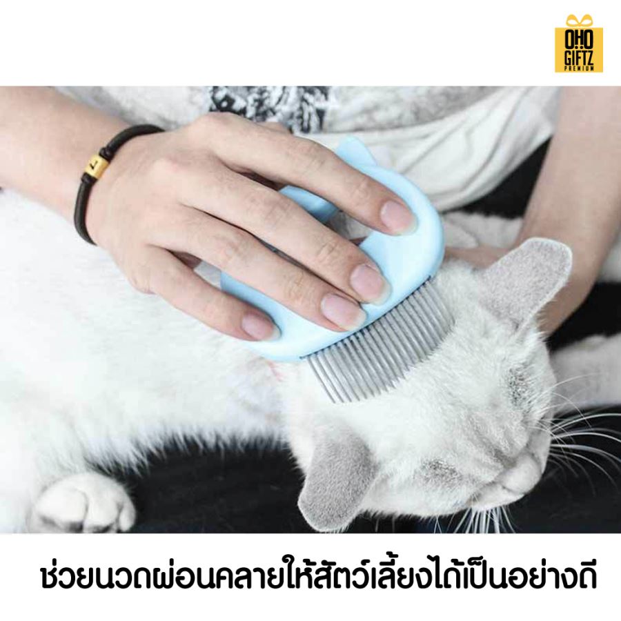 หวีแปรงสัตว์เลี้ยง  สกรีนโลโก้  ทำเป็นของพรีเมี่ยมได้