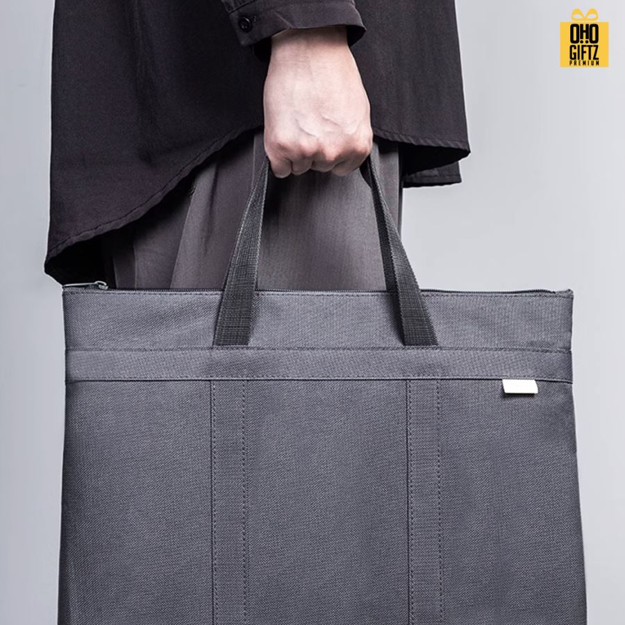 กระเป๋าใส่เอกสารผ้า Oxford สกรีนโลโก้ ทำเป็นของพรีเมี่ยม ของชำร่วยได้