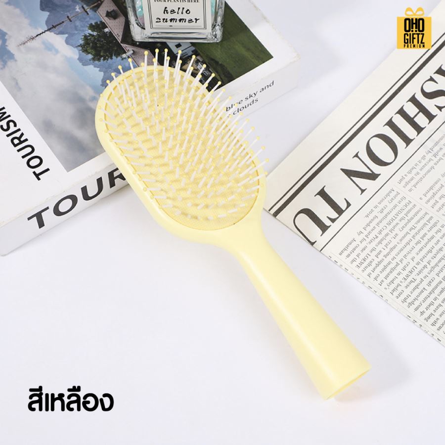 หวีแปรงสีพาสเทล สกรีนโลโก้  ทำเป็นของพรีเมี่ยมได้