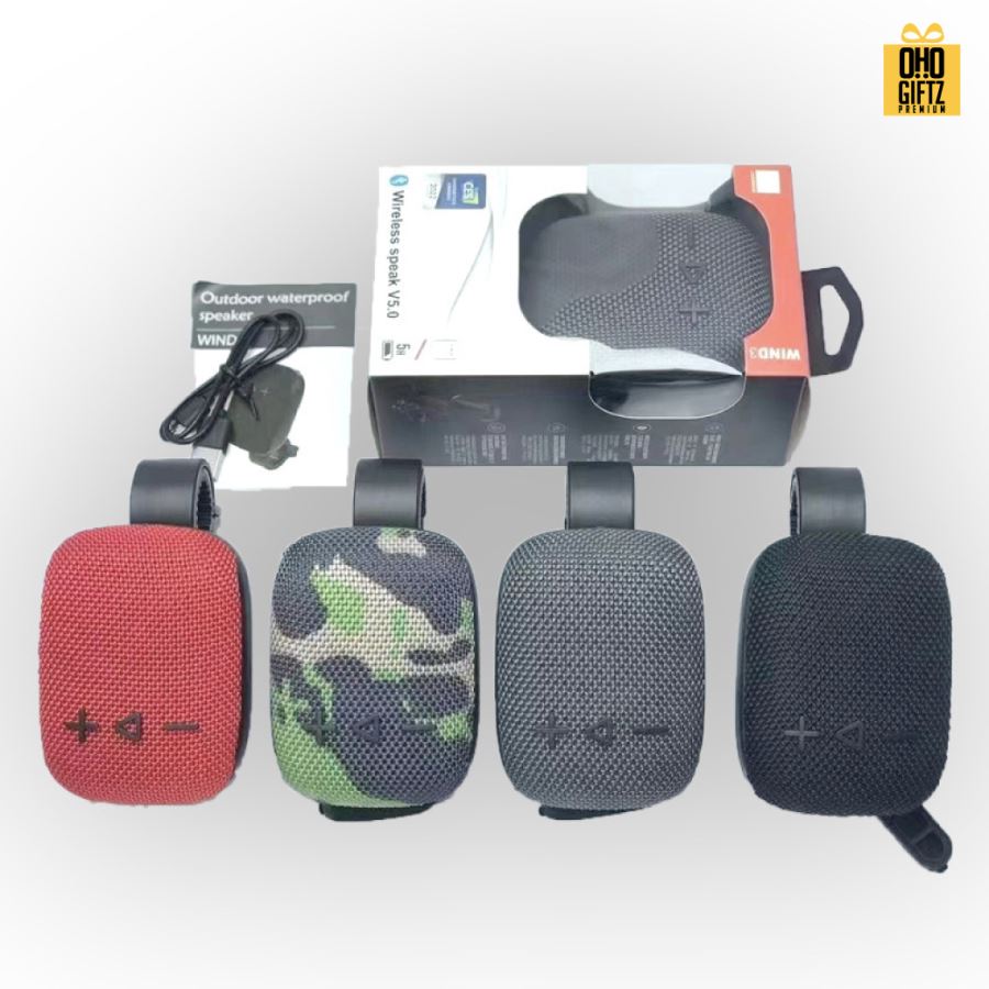 ลำโพง Bluetooth สำหรับติดจักรยานแบบพกพา สกรีนโลโก้ สกรีนชื่อร้านทำเป็นของพรีเมี่ยมได้ 