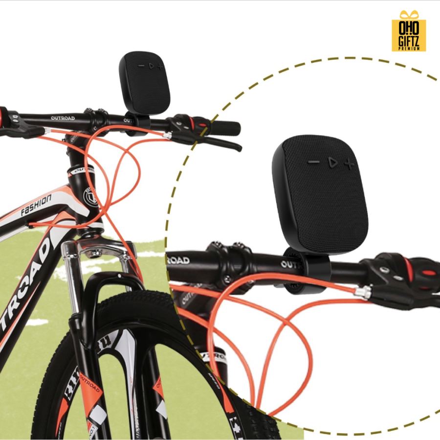 ลำโพง Bluetooth สำหรับติดจักรยานแบบพกพา สกรีนโลโก้ สกรีนชื่อร้านทำเป็นของพรีเมี่ยมได้ 