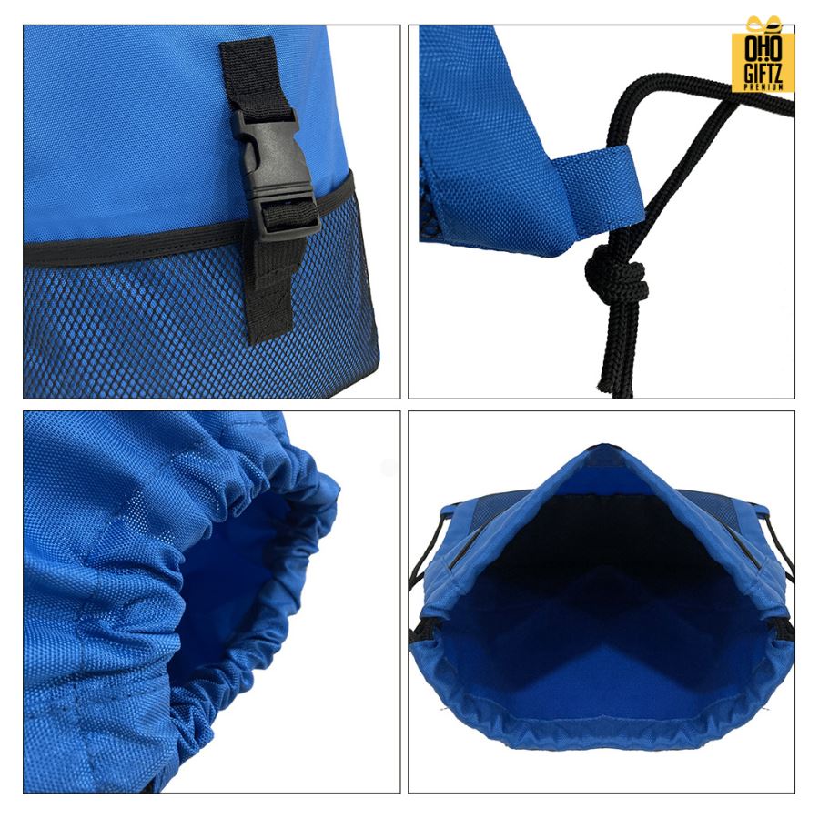 กระเป๋าเป้มีกระเป๋าตาข่าย สกรีนโลโก้ ทำเป็นของพรีเมี่ยมได้