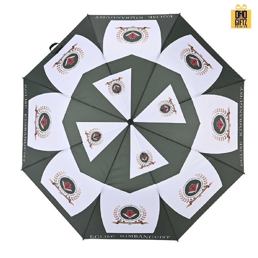 ร่มพับกึ่งอัตโนมัติแบบ 2 ตอน ขนาด 27 นิ้ว สกรีนโลโก้ ทำเป็นของพรีเมี่ยมได้