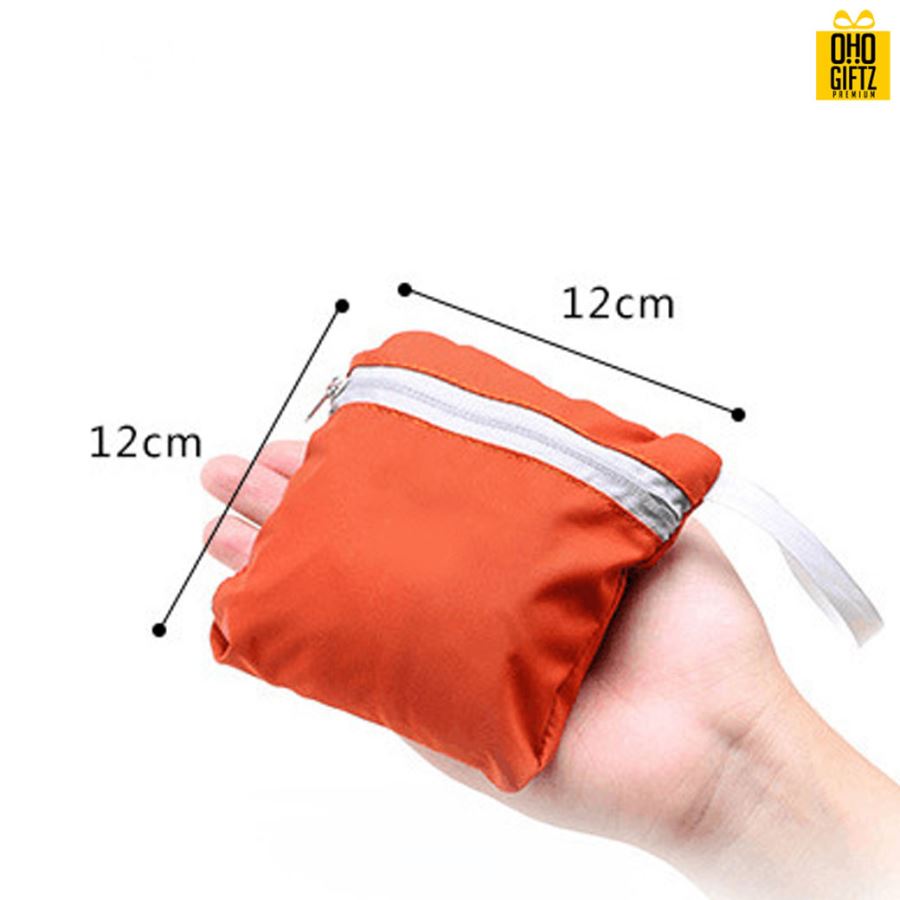 กระเป๋าเป้ผ้าNYLONพับได้ สกรีนโลโก้ ทำเป็นของพรีเมี่ยม ของที่ระลึก