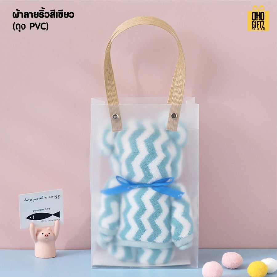 ผ้าขนหนูหมี ผลิตโลโก้ ติดลาเบล ทำเป็นของพรีเมี่ยมได้