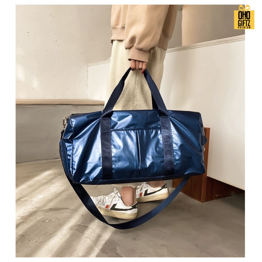 กระเป๋าฟิตเนสประกายมุก สกรีนโลโก้ ทำเป็นของพรีเมี่ยมได้