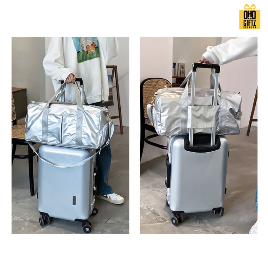 กระเป๋าฟิตเนสประกายมุก สกรีนโลโก้ ทำเป็นของพรีเมี่ยมได้