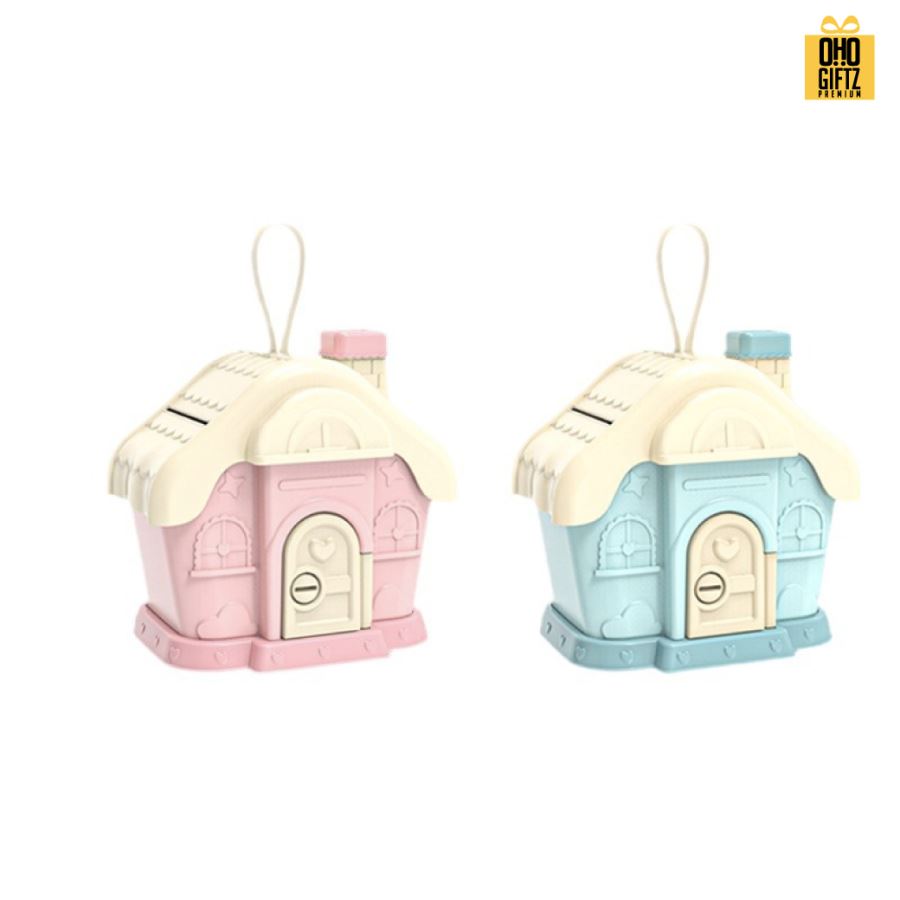 กระปุกออมสินบ้านน้อย สกรีนโลโก้ ทำเป็นของพรีเมี่ยม ของชำร่วยได้