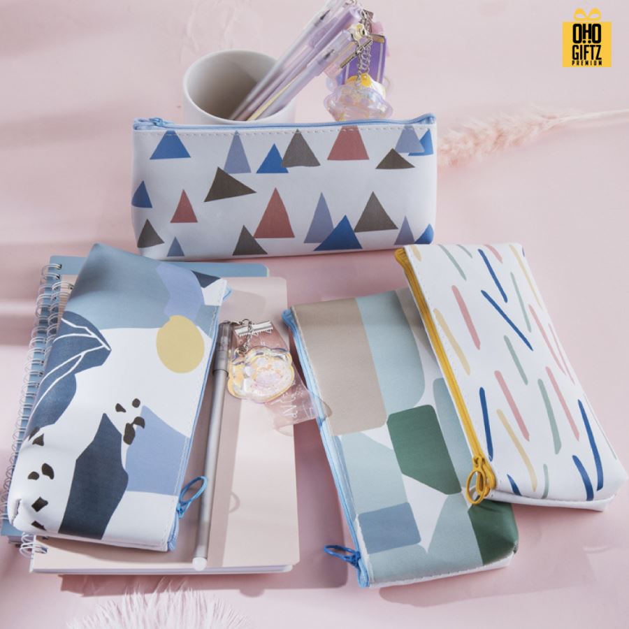 กระเป๋าใส่เครื่องเขียน สไตล์เกาหลี สกรีนโลโก้  ทำเป็นของพรีเมี่ยม