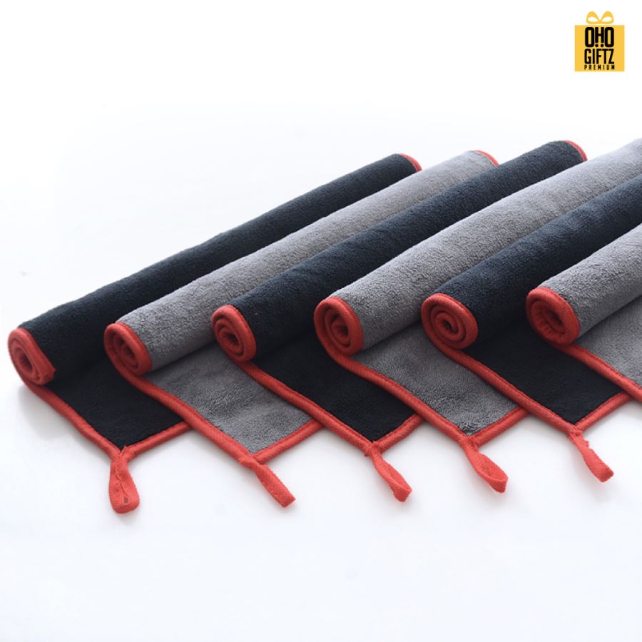 ผ้าไมโครเนื้อนุ่ม สำหรับเช็ดรถ  สกรีนโลโก้ ทำเป็นของพรีเมี่ยม ของชำร่วยได้