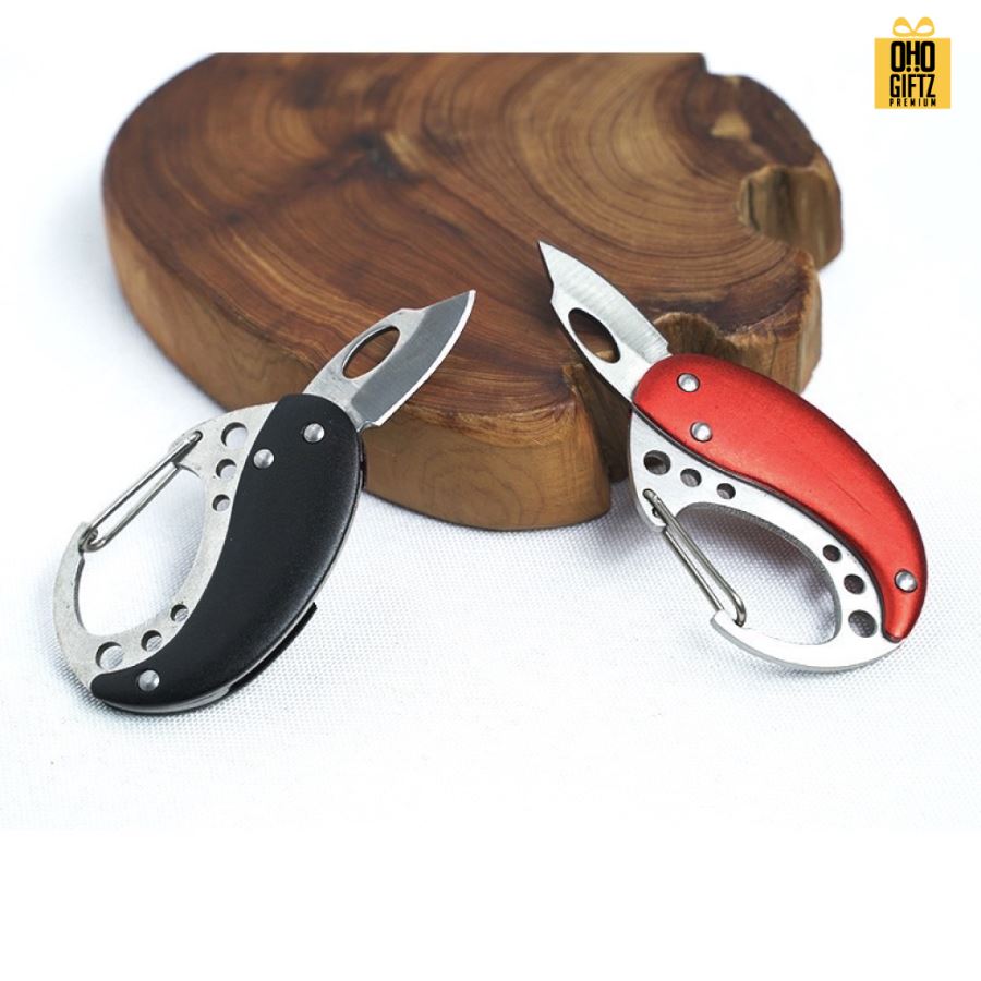 มีดพับหัวคล้องเกี่ยว สกรีนโลโก้ ทำเป็นของพรีเมี่ยมได้