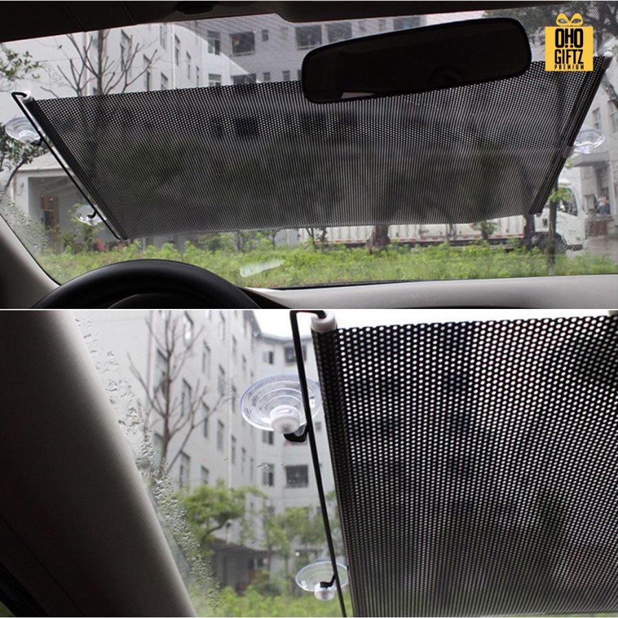 ม่านบังแดดรถยนต์แบบม้วนเก็บ  สกรีนโลโก้  ทำเป็นของพรีเมี่ยมได้