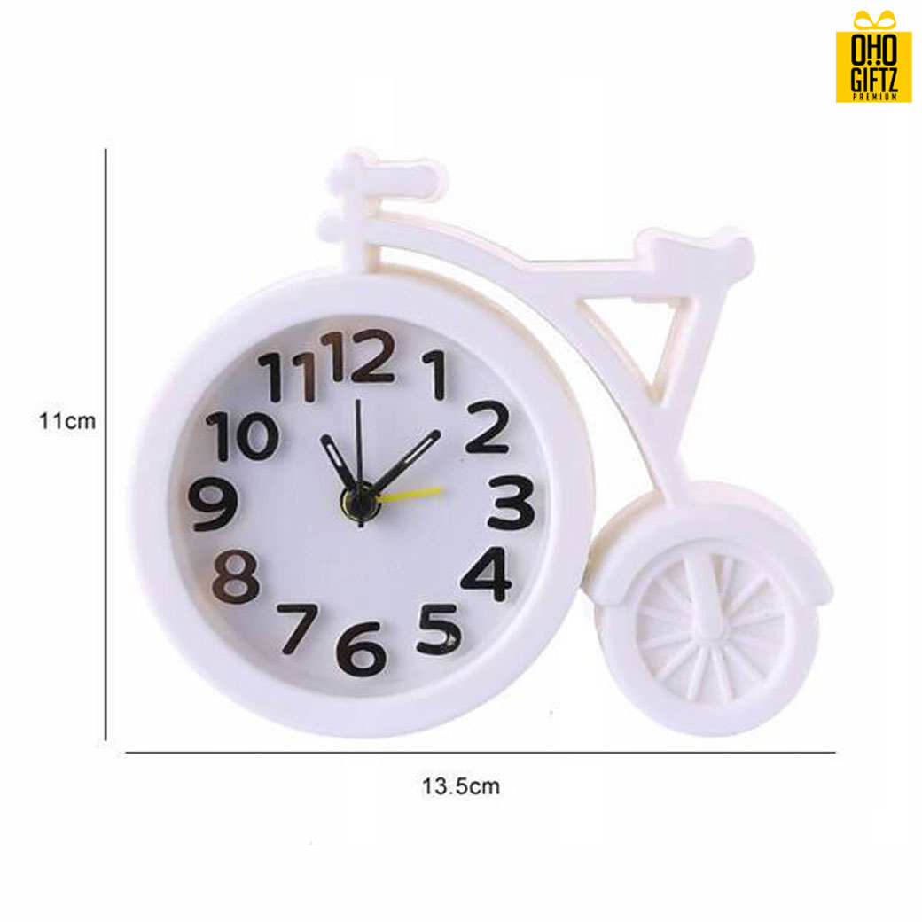 นาฬิกาตั้งโต๊ะรูปจักรยาน สกรีนโลโก้ ทำเป็นของพรีเมี่ยมได้