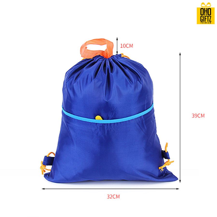 กระเป๋าเป้ทรงเชือกรูดมีหูหิ้ว  สกรีนโลโก้ ทำเป็นของพรีเมี่ยม