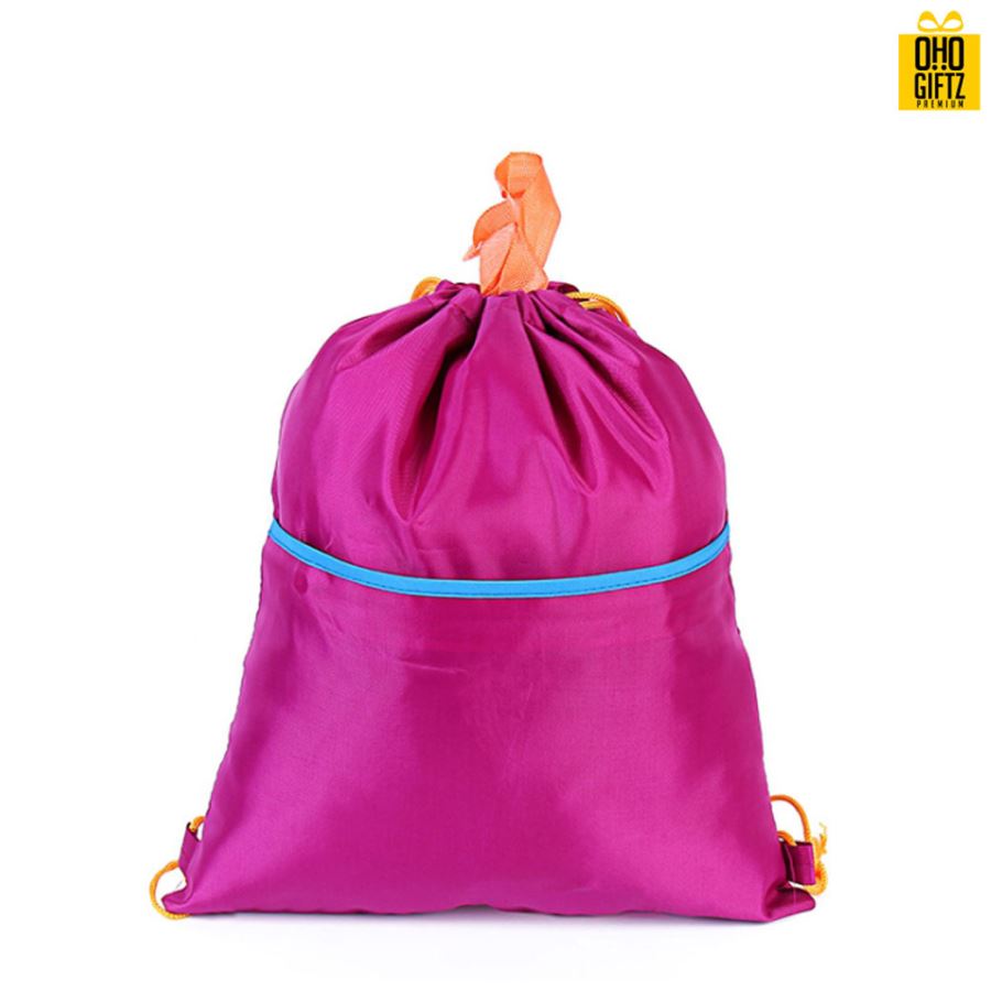 กระเป๋าเป้ทรงเชือกรูดมีหูหิ้ว  สกรีนโลโก้ ทำเป็นของพรีเมี่ยม