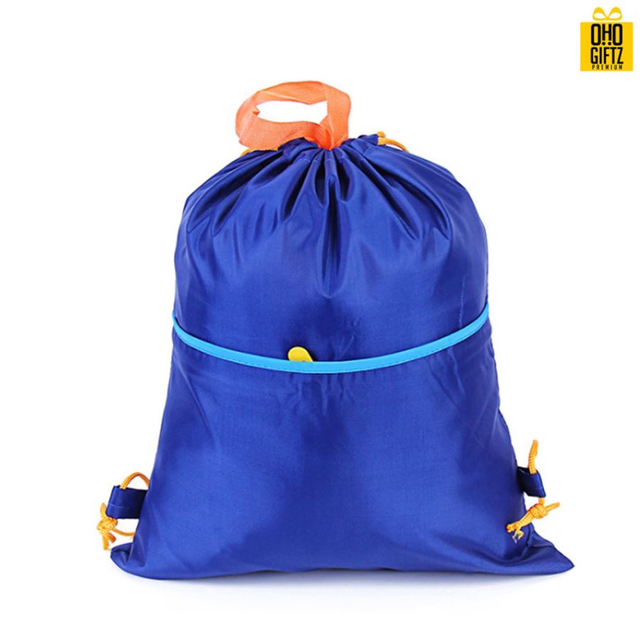 กระเป๋าเป้ทรงเชือกรูดมีหูหิ้ว  สกรีนโลโก้ ทำเป็นของพรีเมี่ยม