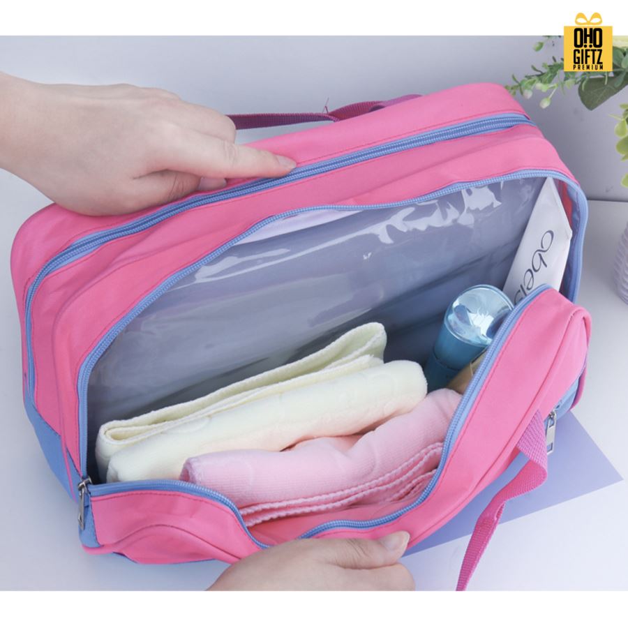 กระเป๋าใส่อุปกรณ์อาบน้ำ สกรีนโลโก้ ทำเป็นของพรีเมี่ยมได้