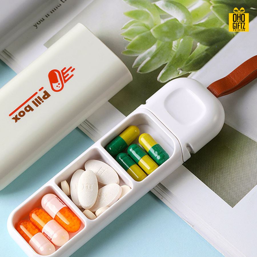 กล่องเก็บยา สกรีนชื่อ สกรีนโลโก้ ทำเป็นของพรีเมี่ยมได้