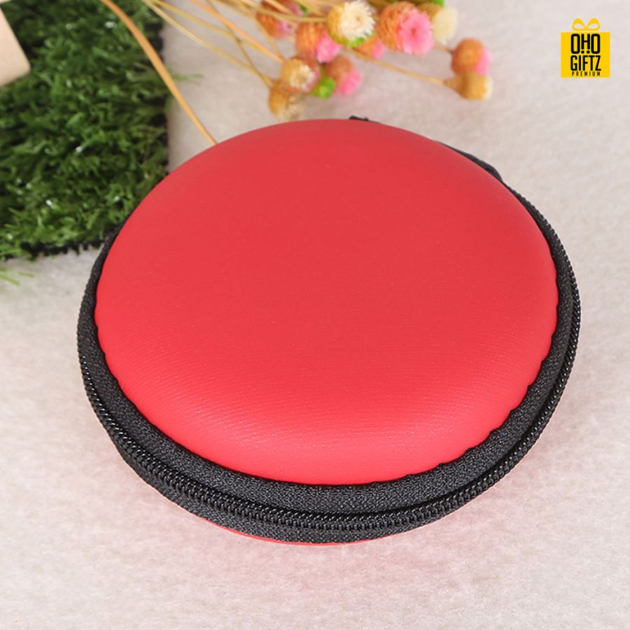 กระเป๋าเก็บหูฟัง สกรีนชื่อ สกรีนโลโก้ ทำเป็นของพรีเมี่ยมได้ 