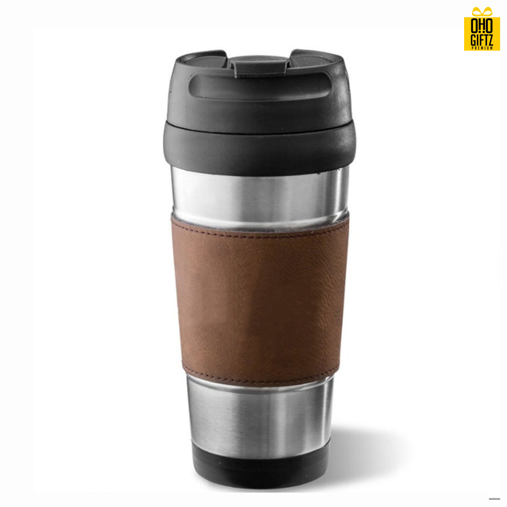 ปลอกหนังสวมแก้ว สกรีนโลโก้  ทำเป็นของพรีเมี่ยมได้ 