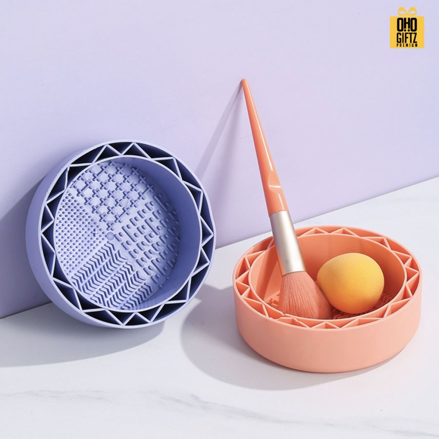  ถ้วยล้างและตากแปรงแต่งหน้า  สกรีนโลโก้ ทำเป็นของพรีเมี่ยมได้