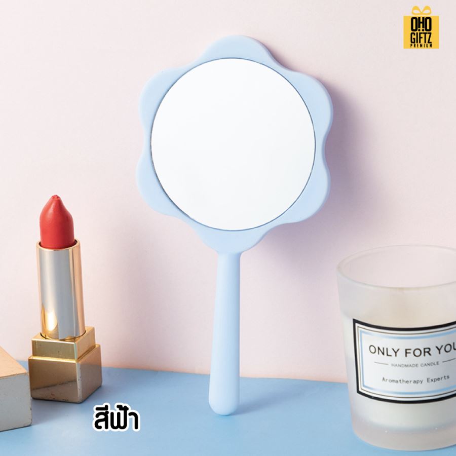  กระจกดอกไม้ สกรีนได้ไม่จำกัดสี สกรีนชื่อ สกรีนโลโก้  ทำเป็นของพรีเมี่ยมได้