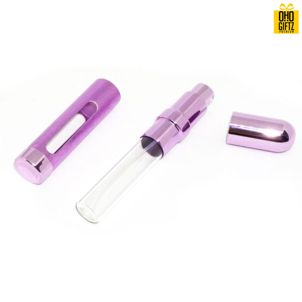 ขวดสเปรย์น้ำหอมสีเมทัลลิค สกรีนโลโก้ ทำเป็นของพรีเมี่ยม ของชำร่วยได้