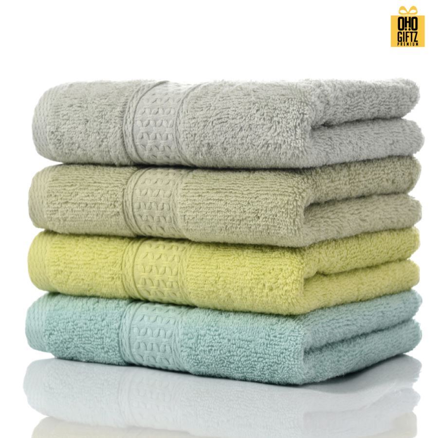 ผ้าขนหนูผ้าคอตต้อน ปักโลโก้หรือติดลาเบลโลโก้ ติดลาเบล ทำเป็นของพรีเมี่ยมได้