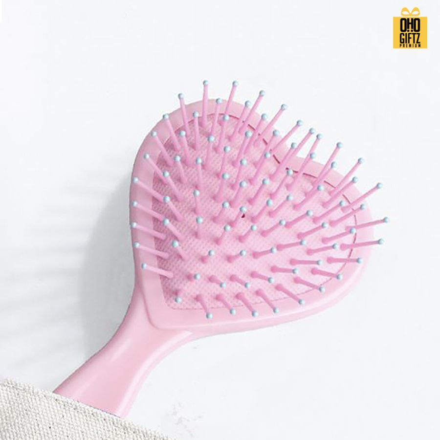 หวีแปรงทรงหัวใจน่ารัก สกรีนโลโก้  ทำเป็นของพรีเมี่ยมได้