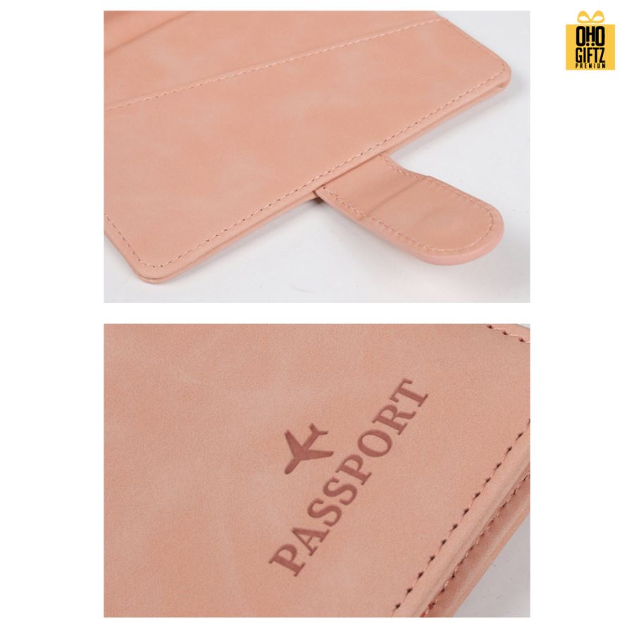 ปกใส่พาสปอร์ต หนัง PU ป้องกันคลื่นโจรกรรมได้ สกรีนโลโก้ ทำเป็นของพรีเมี่ยม ของที่ระลึก