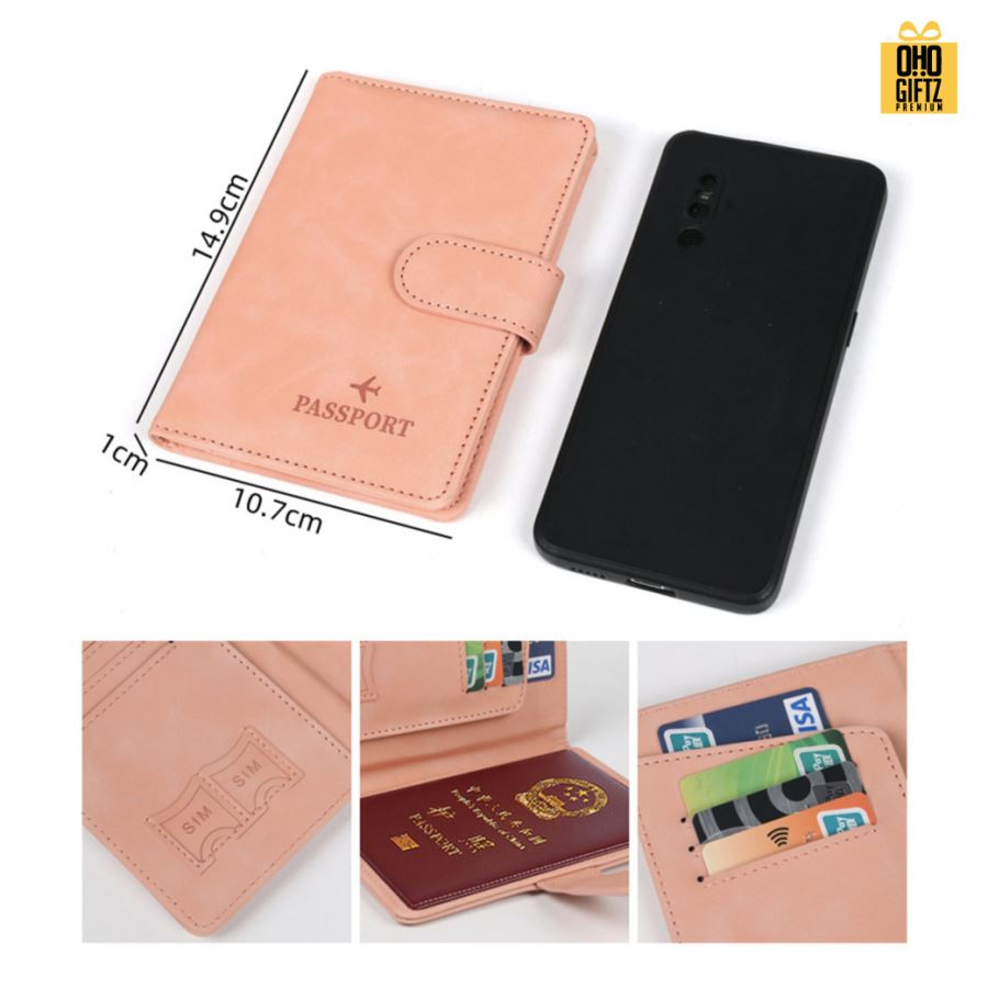 ปกใส่พาสปอร์ต หนัง PU ป้องกันคลื่นโจรกรรมได้ สกรีนโลโก้ ทำเป็นของพรีเมี่ยม ของที่ระลึก